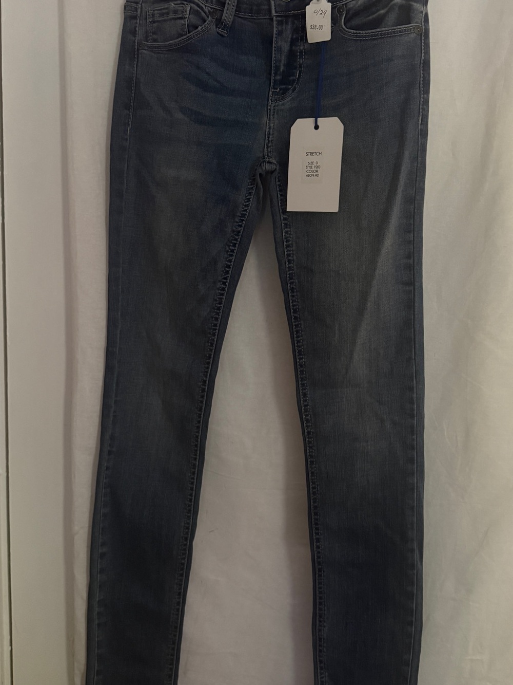 Eunina Woman’s Skinny Stretch Jeans - Dark Wash Blue